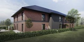 Die Architektur des Hauses kombiniert traditionelle Ziegel mit modernen Elementen, um eine harmonische Umgebung zu schaffen.